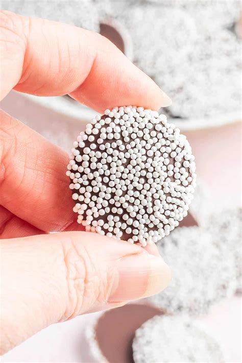 Peppermint Snowcaps Candy - Girl Gone Gourmet