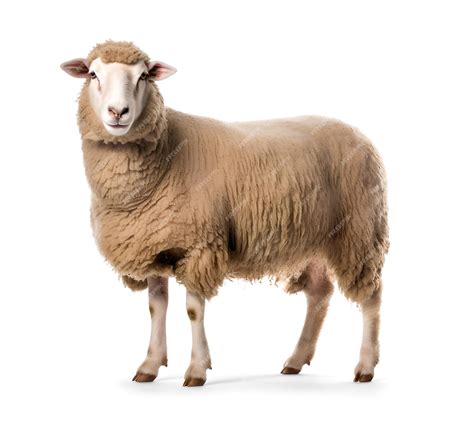 Merino Wool Sheep side view on isolated background | Premium AI ...