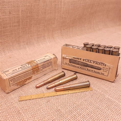 Vintage Winchester .30 Army Full Patch 220gr. (.30-40 Krag) Ammunition ...