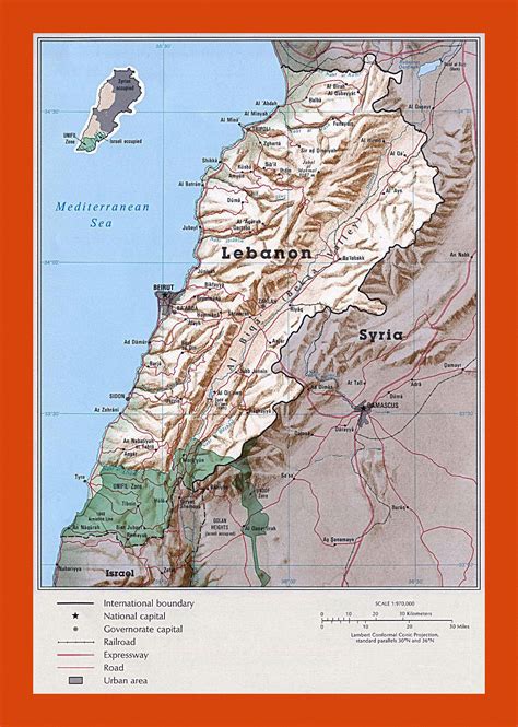 Political map of Lebanon - 1993 | Maps of Lebanon | Maps of Asia | GIF map | Maps of the World ...