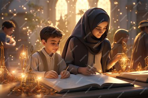 Premium Photo | Illustrate the importance of education in Islamic 00352 01
