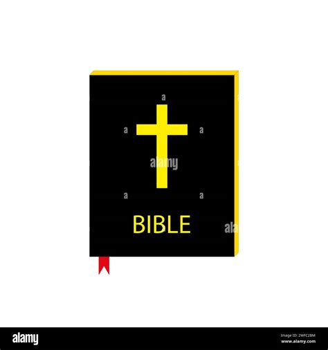 Black bible on white background. Vector illustration. Stock image. EPS ...