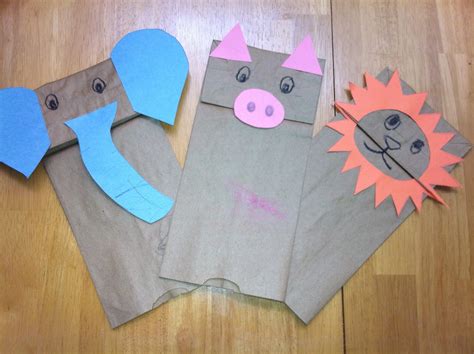 Paper Bag Puppet Craft For Kids - Printable Free Templates