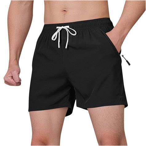 Plus Size Athletic Shorts for Mens Lace-Up Elastic Waist High Waisted ...