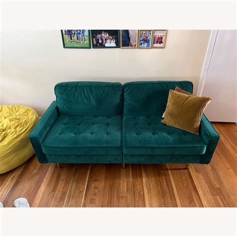 Emerald Green Sofa - AptDeco