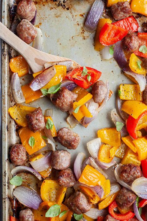 Sheet Pan Sausage, Peppers, and Onions Recipe