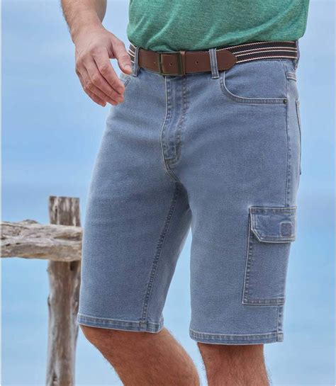 Pack of 2 Men's Blue Denim Cargo Shorts | Atlas For Men