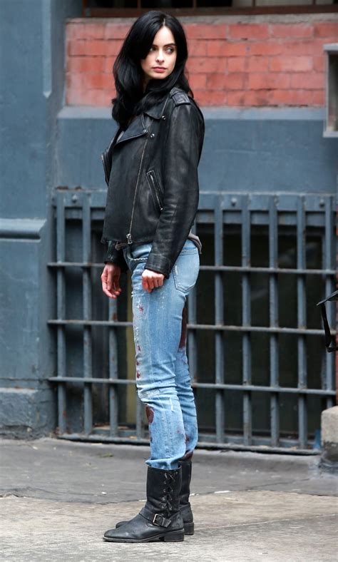 Krysten Ritter Booty in Bloody Jeans - 'A.K.A. Jessica Jones' Set in ...