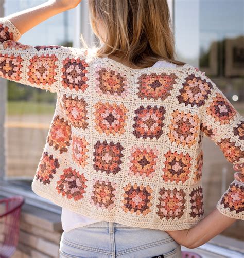 Granny Square Cardigan Crochet Pattern PDF instant digital - Etsy Nederland