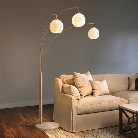 Stretch Arc Floor Lamp – 87″, Red Finish, Rectangular base