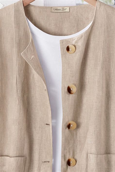 Cropped Linen Jacket - Coldwater Creek | Linen jackets women, Linen ...