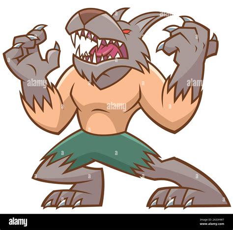 Werewolf cartoon hi-res stock photography and images - Alamy