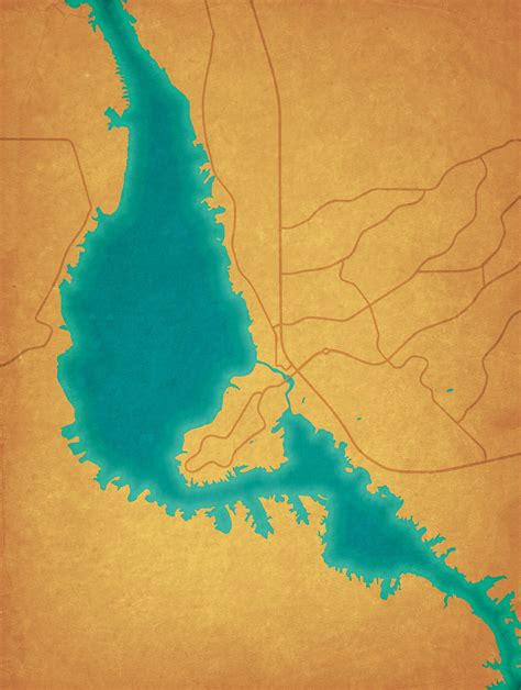 Lake Havasu Map Art - City Prints