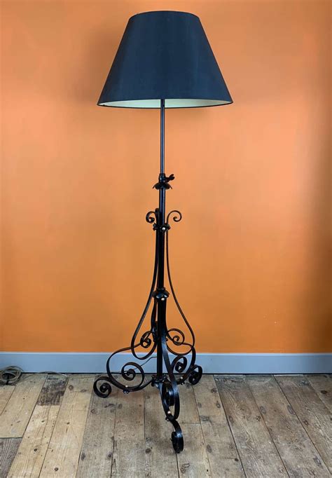Antique Wrought Iron Lamp Vintage Postmodern Iron Floor Lamp, By