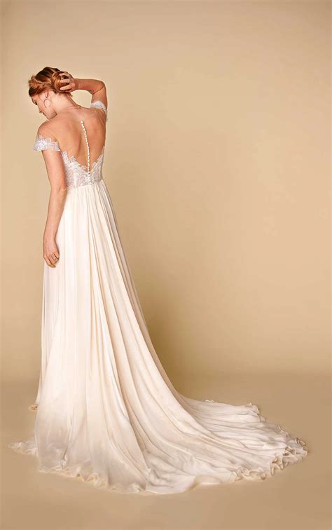 Summer Boho Wedding Gown with Detachable Bell Sleeves | All Who Wander Wedding Dresses