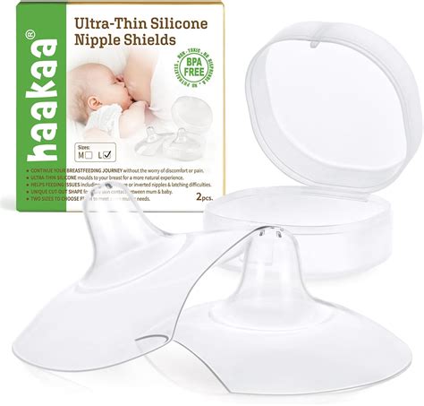 haakaa Nipple Shields for Nursing Nipple Shield for Breastfeeding with ...