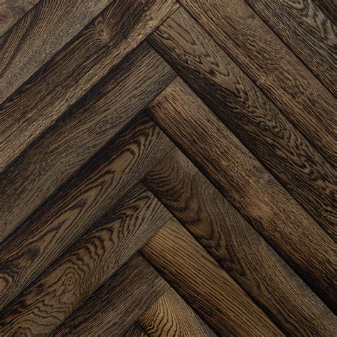 Kilburn Park Herringbone - Dark Brown Parquet Engineered Oak Flooring