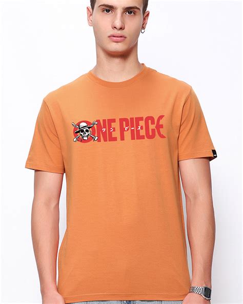 Buy Men's Orange One Piece Logo Graphic Printed T-shirt Online at Bewakoof