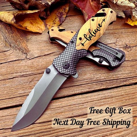 Engraved Pocket Knife Personalized Folding Knife, Gift for Men, Folding ...