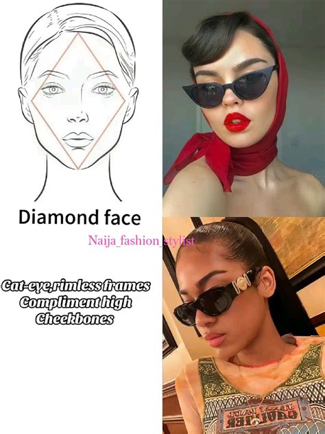 sunglasses for diamond face shape in 2025 | Diamond face shape, Diamond ...