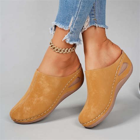 Obersheen Clogs for Women Mules Slip-On: Closed Toe Clog Thick Soled ...