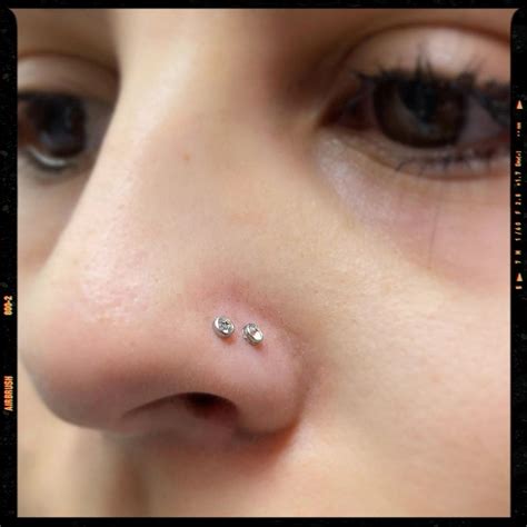 Double Nose Piercing | Double nose piercing, Cute nose piercings, Nose ...