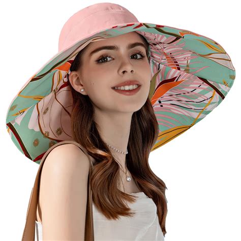 Uerymit Sun Hats for Women Summer Floppy Hat Wide Brim Sun Hat UV ...
