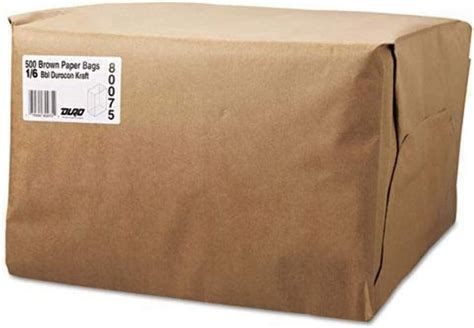 General Grocery Paper Bags, 52 lb Capacity, 1/6 BBL, 12" x 7" x 17 ...
