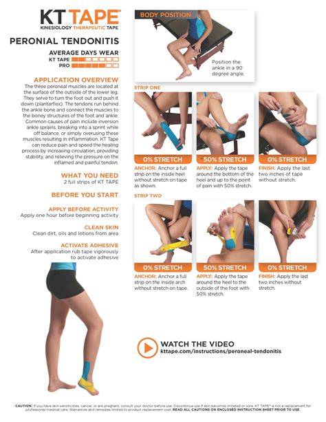 Learn the proper way to use KT Tape to help with peroneal tendonitis at TheraTape. Our step by ...