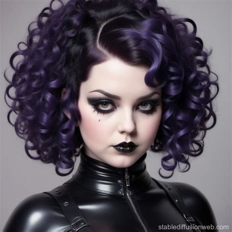 Chubby Gothic Style in Leather and Latex | Stable Diffusion Online