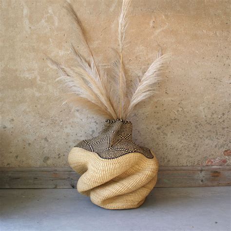 Large Wicker Floor Vase Large Wicker Floor Vase Handmade Flower Holder