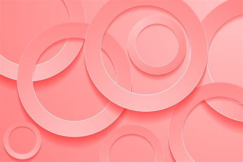Modern light red backgrounds. 3d circle papercut layer background ...