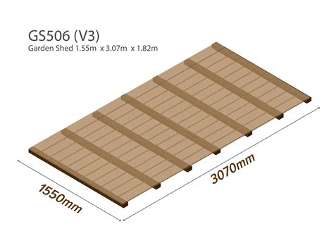 Garden Shed Wooden Floor Kit 1.55m x 3.07m - Flooring - Steel - Garden ...