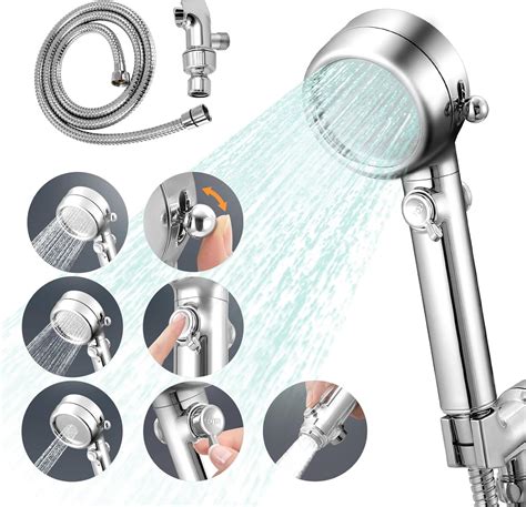 Shower Head with Handheld High Pressure Shower Heads - Detachable Shower Head with Hose and ...