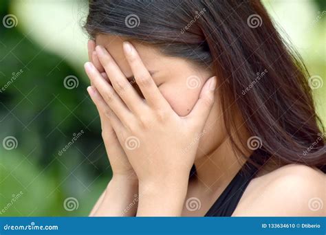 Sad Young Minority Woman stock photo. Image of adult - 133634610