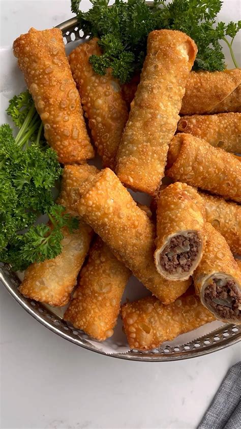 Cheeseburger spring rolls – Artofit