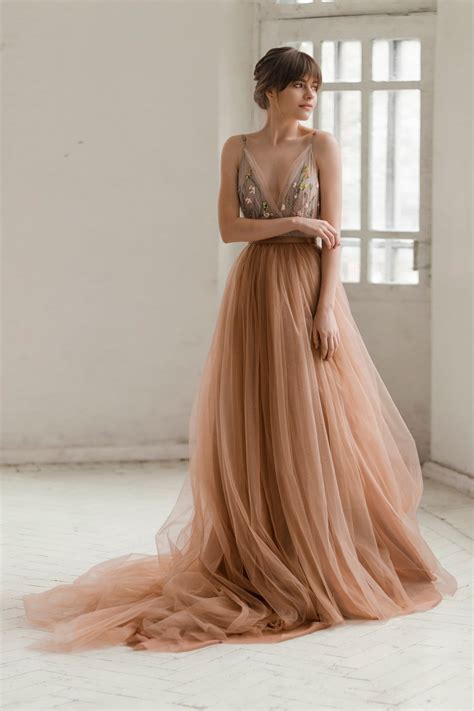 Boho tulle wedding dress – Sumarokova Atelier