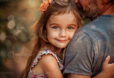 AI generated Happy Fathers Day with a dad and daughter hugging . AI ...