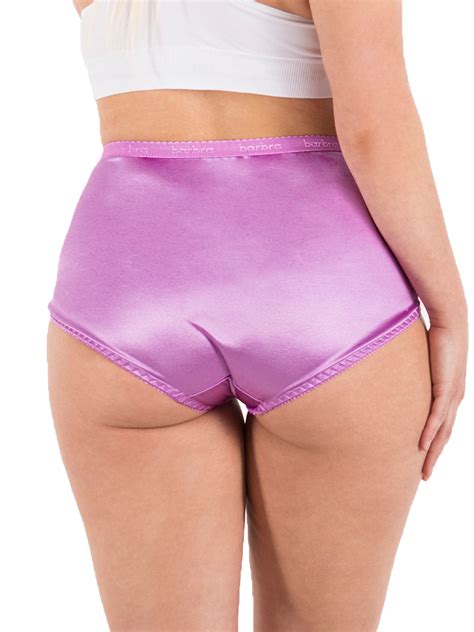 Satin Panties S to Plus Size Womens Underwear Full Coverage Brief 6 ...
