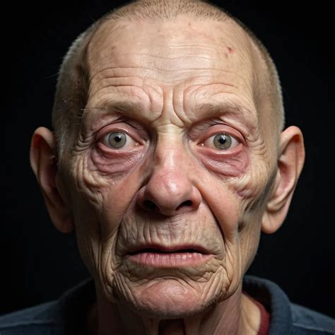 Studio photo of the world's 'ugliest' person, hyper-...