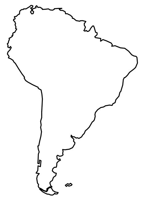 South America Map Blank