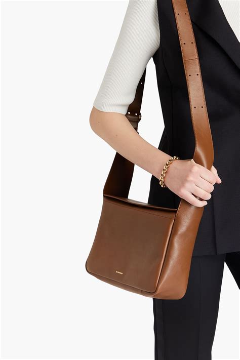 JIL SANDER Leather shoulder bag | THE OUTNET