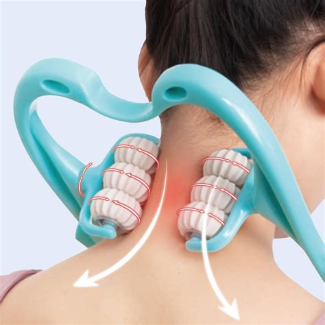 Amazon.com: Neck Massager Roller,Handheld Massager with 6 Balls Massage ...