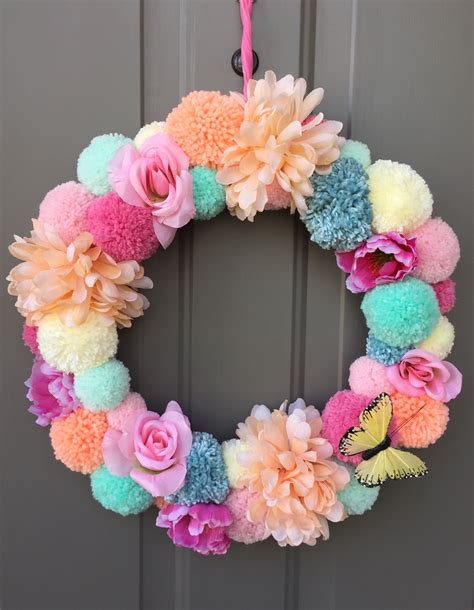 HAPPY SPRING TO ALL!! One of my latest craft projects...pom poms make ...