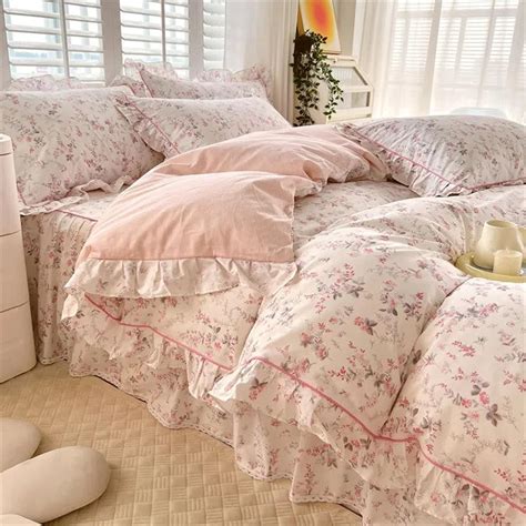 Pink Floral 100% Cotton Duvet Cover Set-french Floral Gentle - Etsy UK