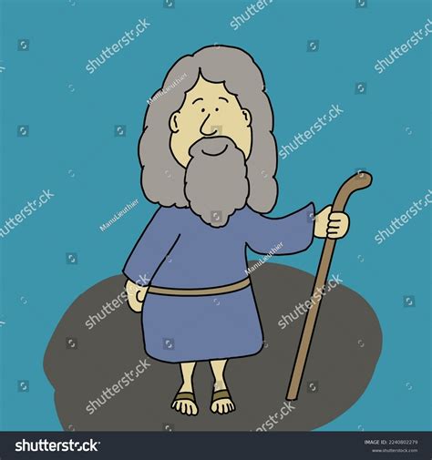 Noah Bible Character Drawing Children Stock Illustration 2240802279 ...