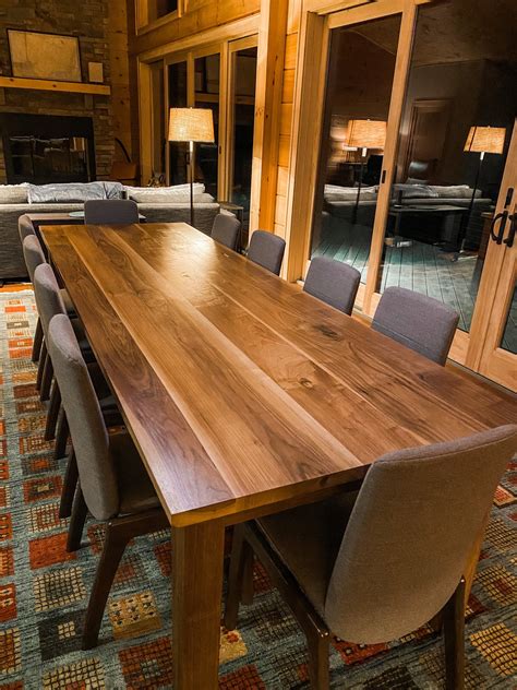 Black Walnut Dining Table, Large Walnut Farmhouse Table, Solid Walnut ...