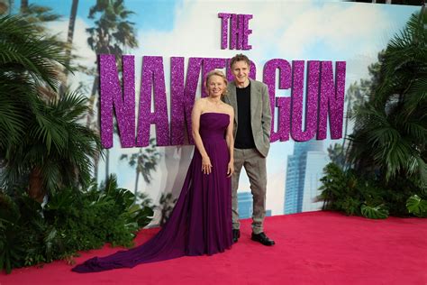Pamela Anderson, Liam Neeson share sweet moment at 'The Naked Gun ...