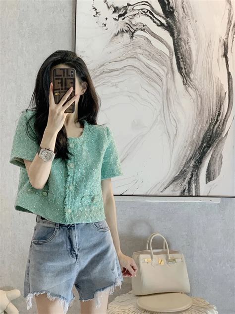 Vintage-Fragrant-Short-Sleeve-Jacket-Women-s-Spring-Summer-2023-New ...