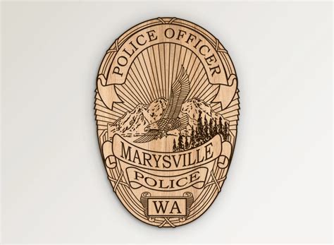 Marysville Washington Police Officer Badge SVG Vector Files | Vector911